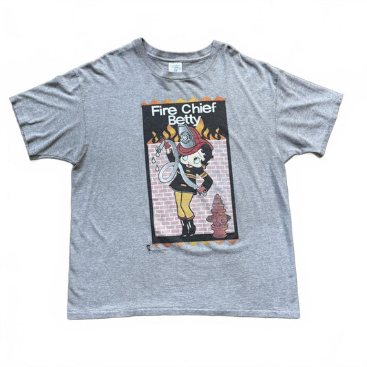 Betty Boop “Fire Chief Betty” 1998 Vintage Graphic T-shirt  [COPY]