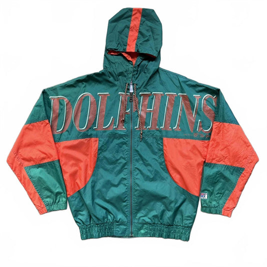 Miami Dolphins 1994 Spell Out NFL Vintage Windbreaker Jacket [COPY]