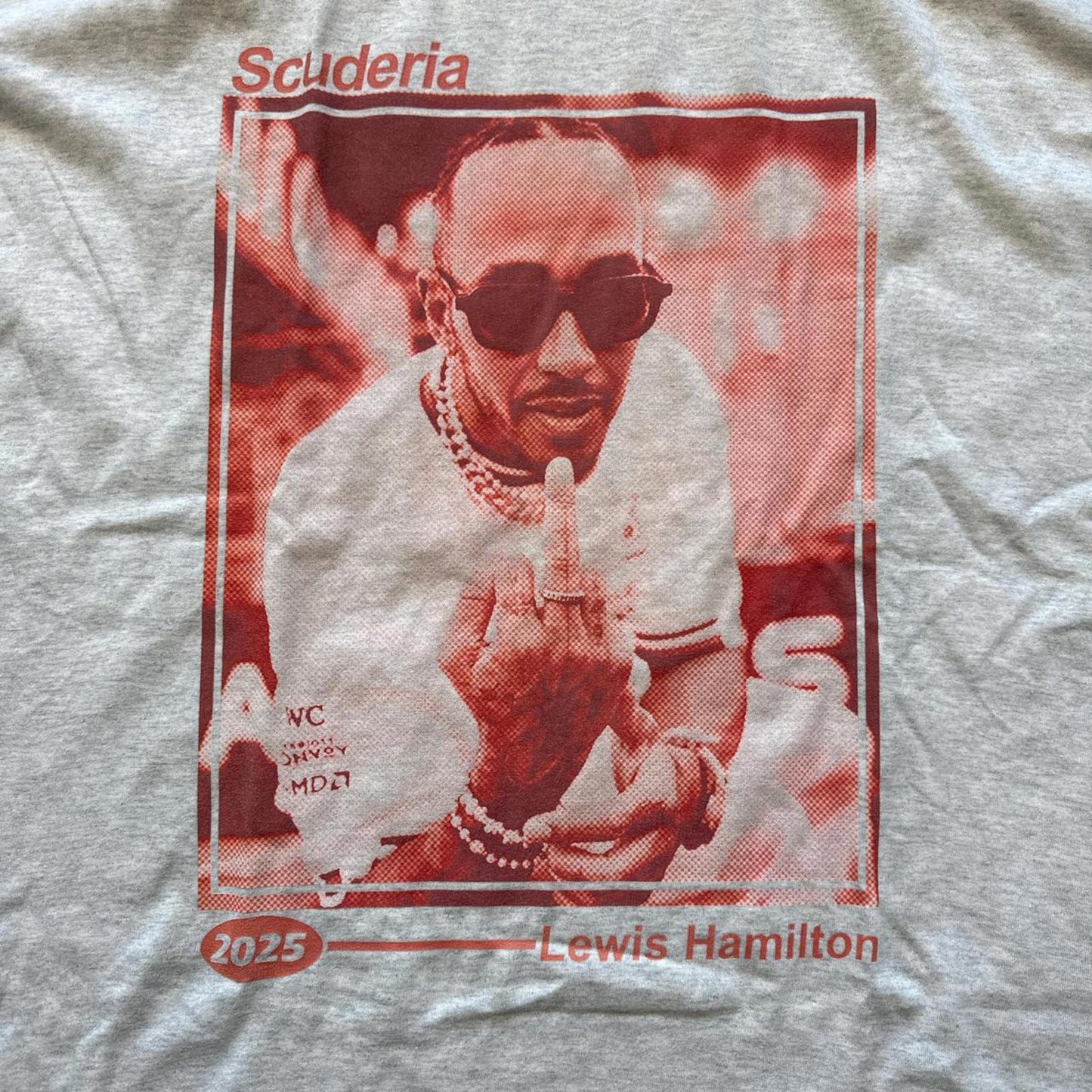 Lewis Hamilton Escuderia Middle Finger Formula 1 T-Shirt [COPY]