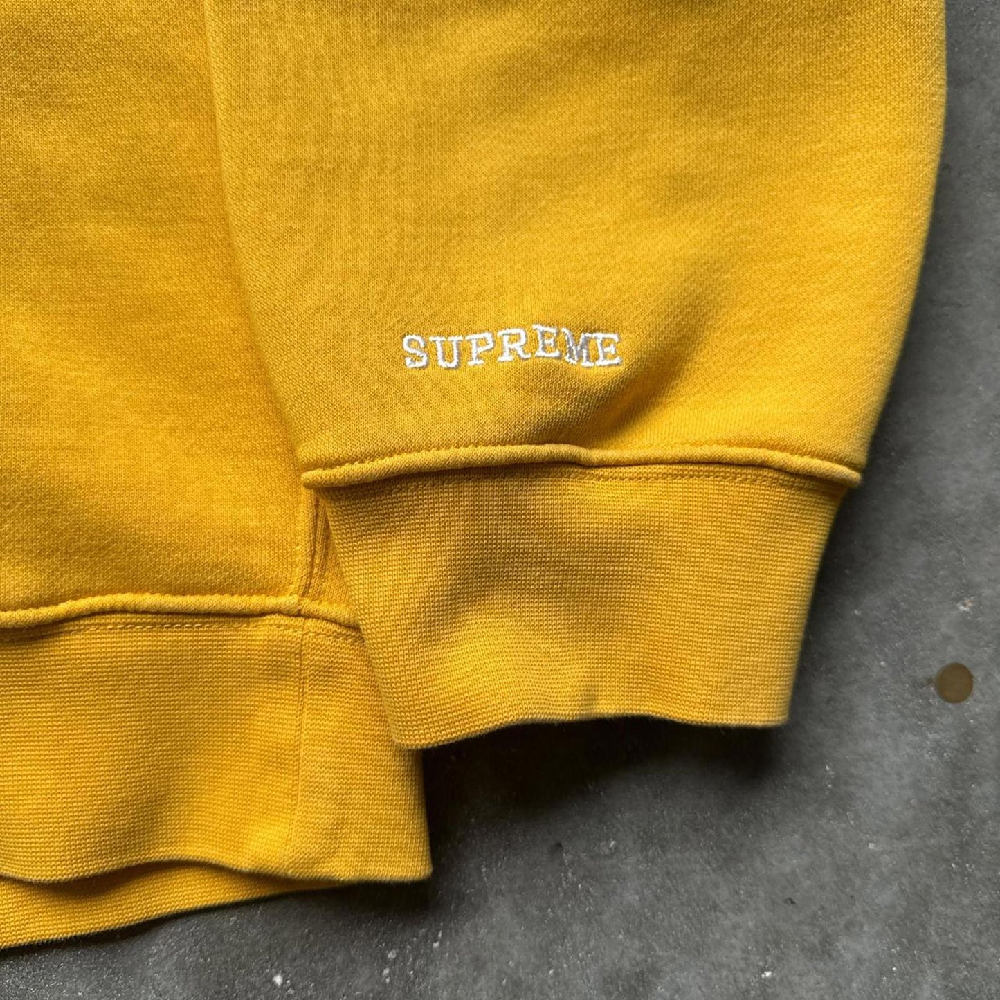 Supreme X Nike Mustard Sleeve Logo Crewneck Sweatshirt  [COPY]