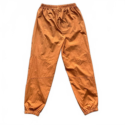 Actra Orange Nylon Track Pants Zippers On Leg Openings [COPY]