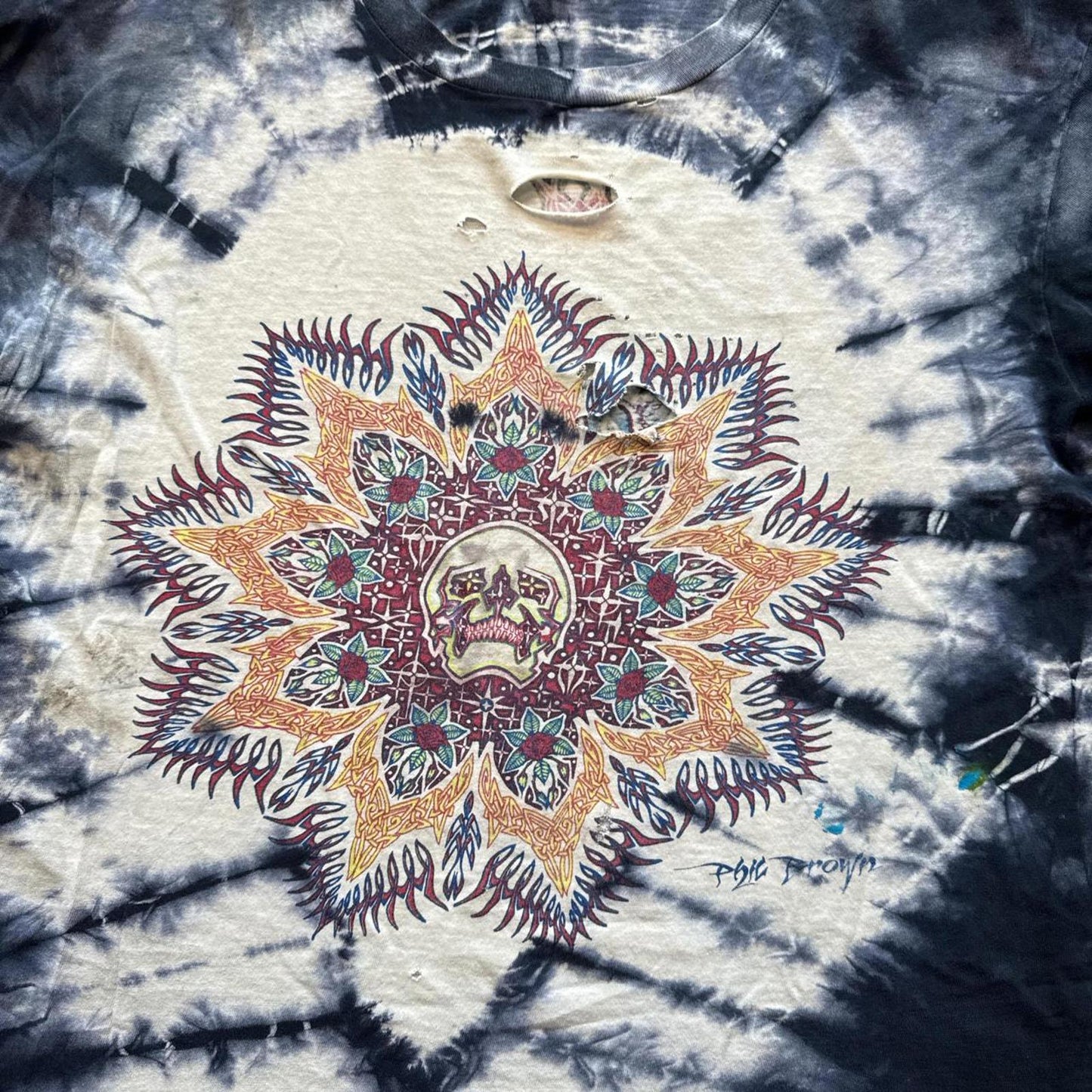 Phil Brown X Miko Vintage 1986 Skull Flower 80’s T-Shirt [COPY]