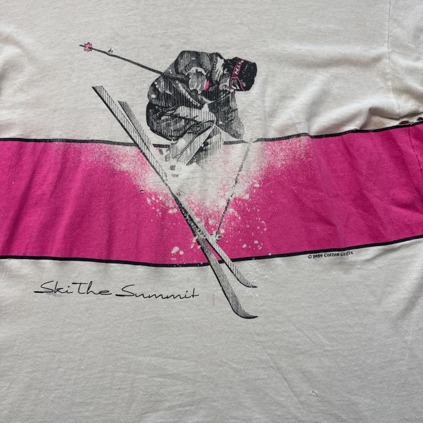 Ski The Pink Snow Vintage 80's Single Stitch 1989 T-Shirt [COPY]