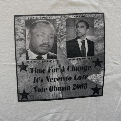 Obama & Martin Luther King Vintage Y2k 2008 Faded T-Shirt [COPY]