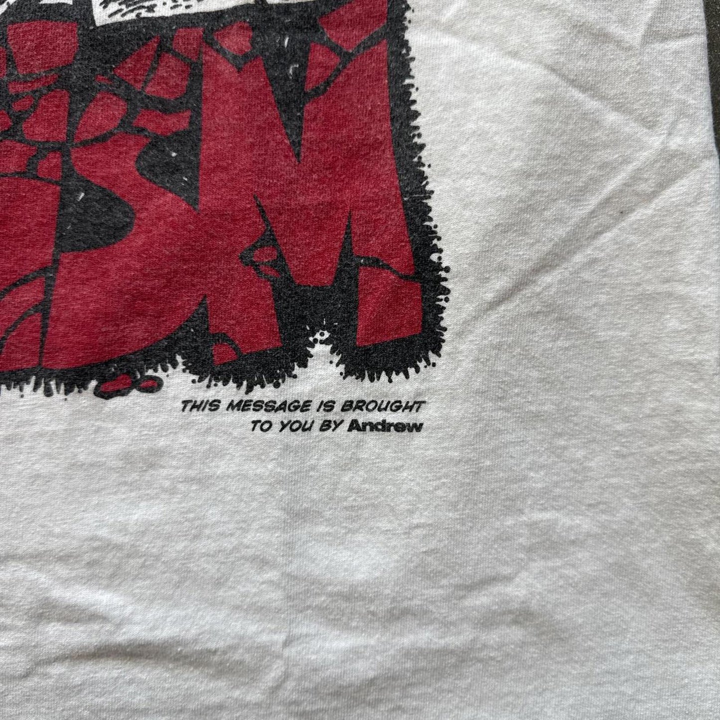 Andrew Stomp On "Racism" T-Shirt With Bold Red & Black [COPY]