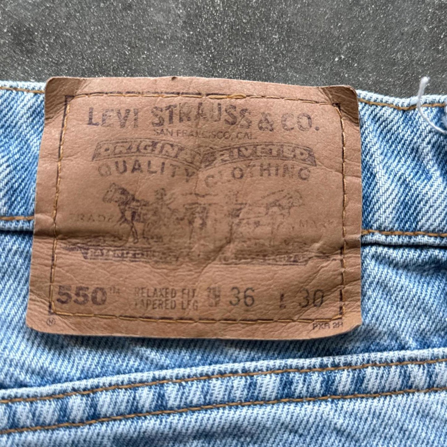 Levi's 550 Light Washed Denim Orange Tabs 90's Jeans [COPY]