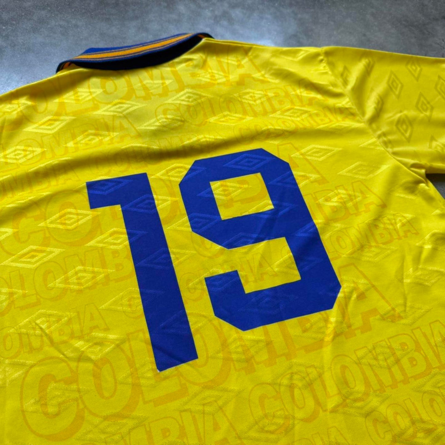 90s Umbro Colombia National Home #19 Soccer Futbol Jersey [COPY]