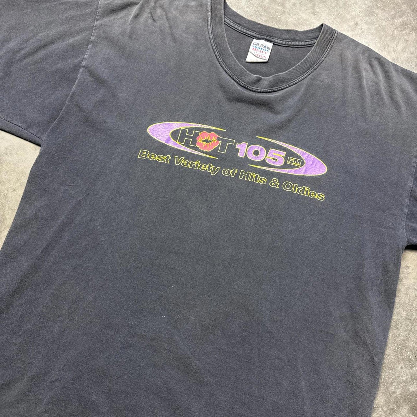 Hot 105 Fm Radio Music Faded Vintage 90's T-Shirt [COPY]
