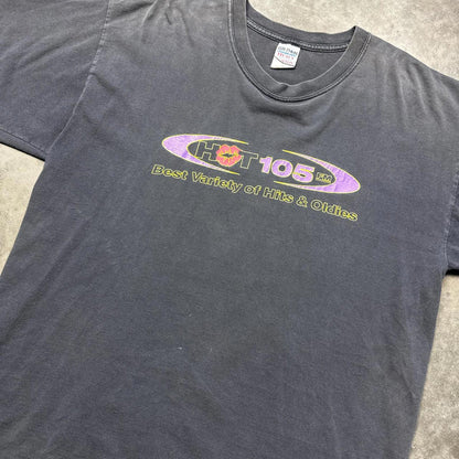 Hot 105 Fm Radio Music Faded Vintage 90's T-Shirt [COPY]