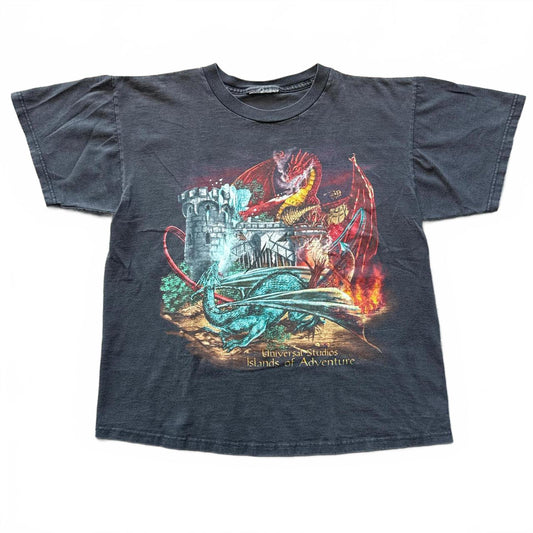 Dueling Dragons Universal Studios Vintage 1999 Faded T-Shirt [COPY]