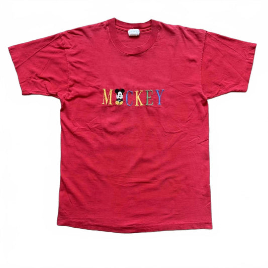 Disney Mikey Mouse Multi-Colored Logo Vintage Faded TShirt   [COPY]