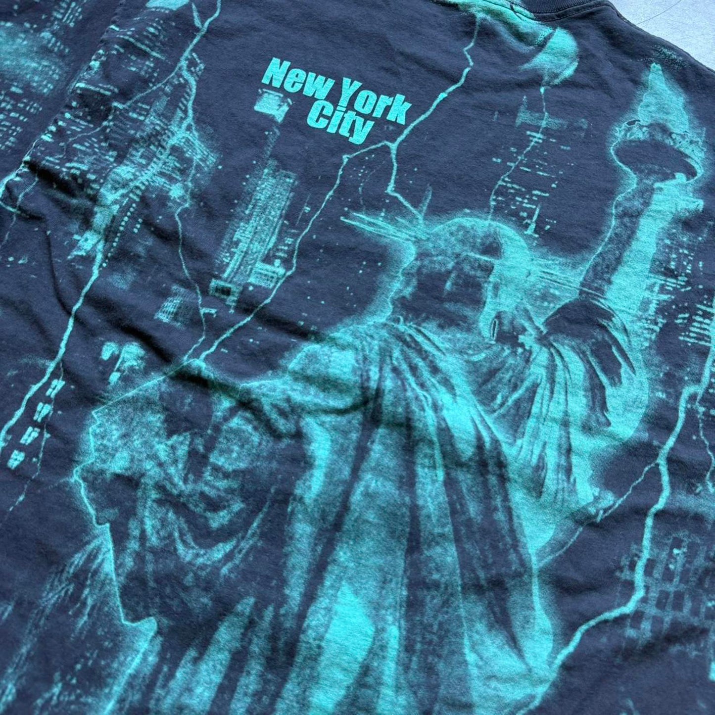 New York City Statue Of Liberty All-Over Print Faded T-shirt [COPY]