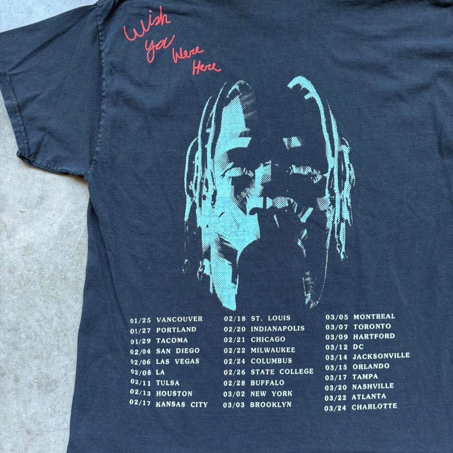 Travis Scott Astroworld “Wish You Were Here” Tour T-shirt [COPY] [COPY]