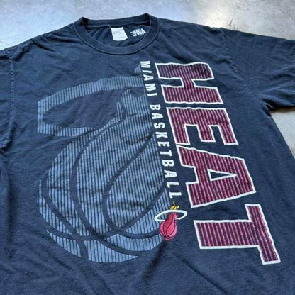 NBA Basketball Miami Heat Sports Faded Graphic T-shirt  [COPY]