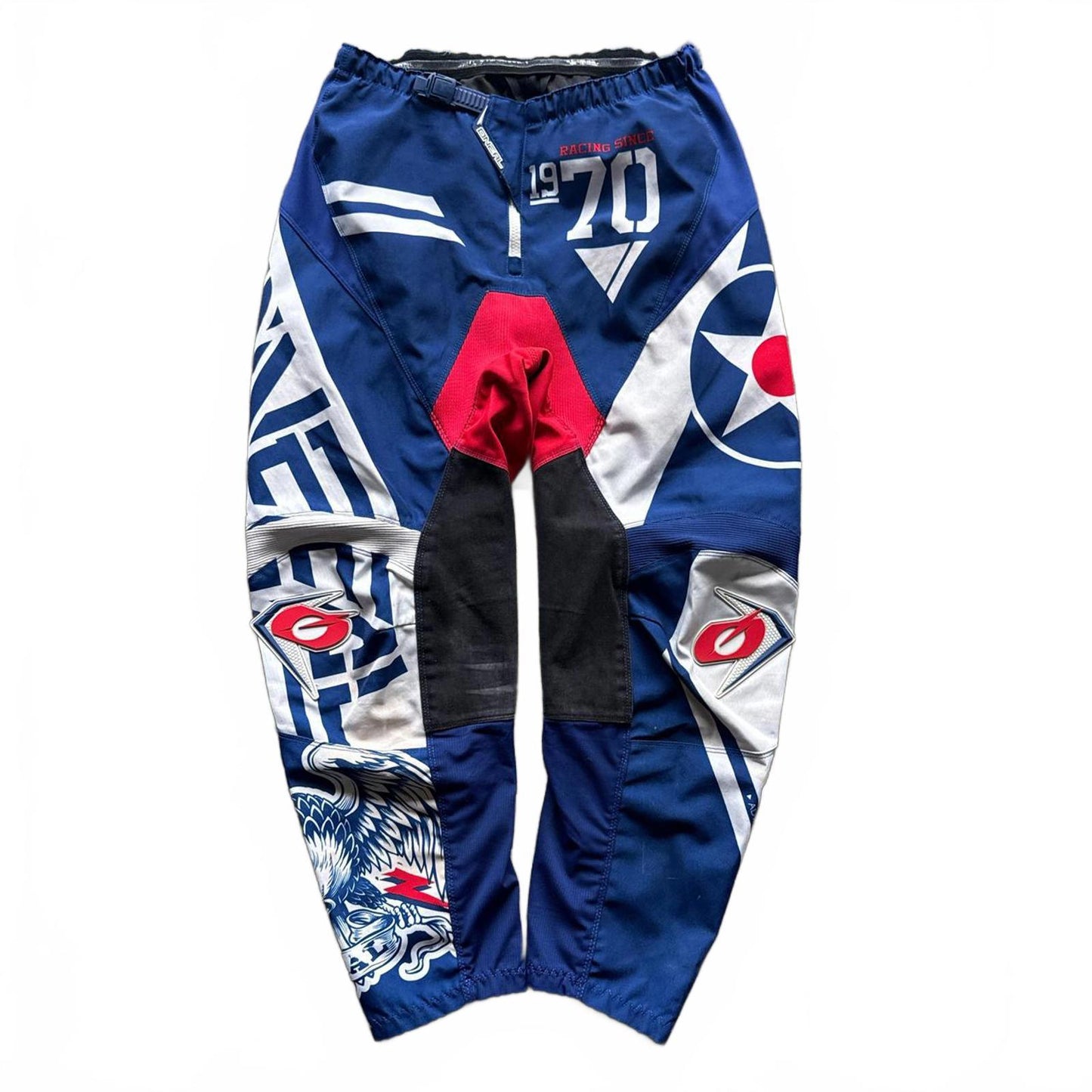Rare Vintage Y2k Racing Motorcross Blue & White Pants  [COPY]