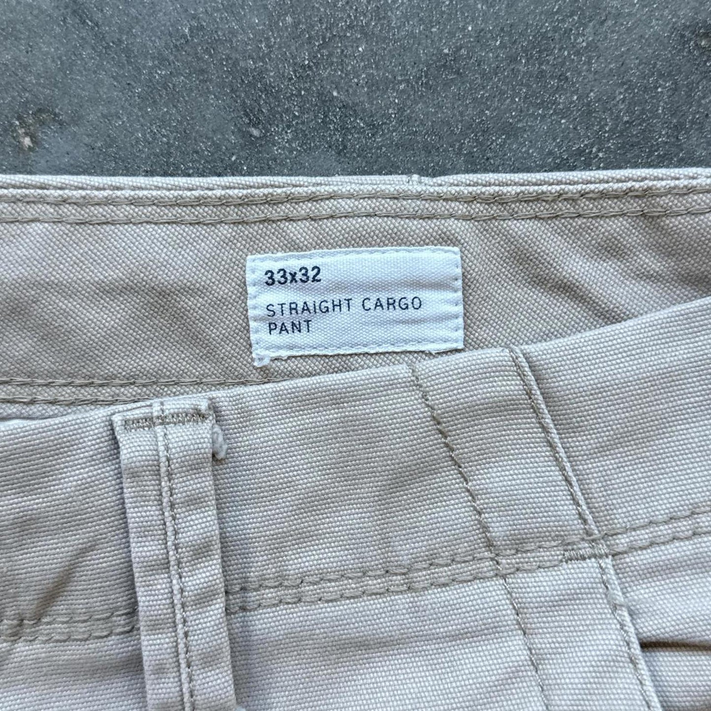 Gap cream straight leg cargo pants #y2kfashion # [COPY]