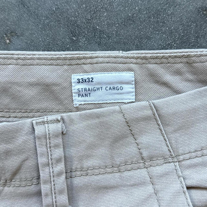Gap cream straight leg cargo pants #y2kfashion # [COPY]
