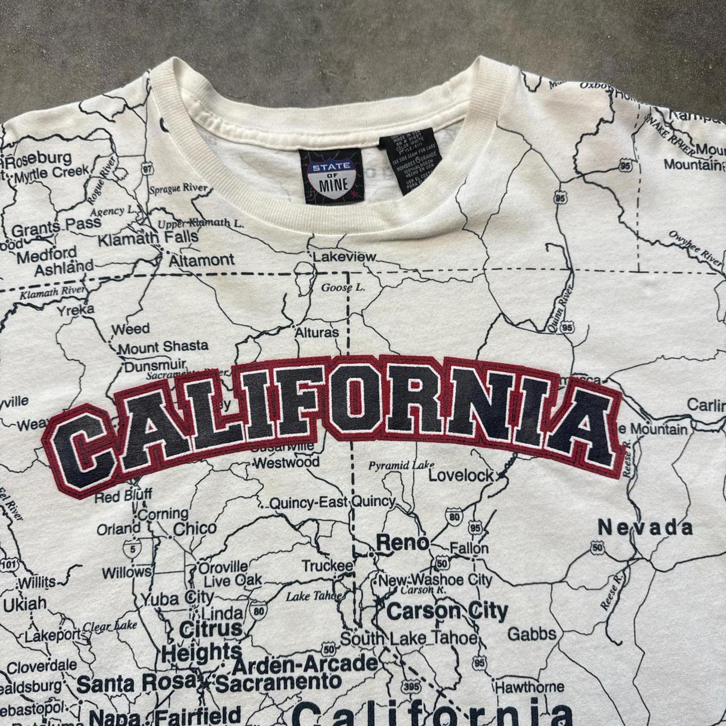 California Map Vintage All Over Print Graphic T-Shirt [COPY]