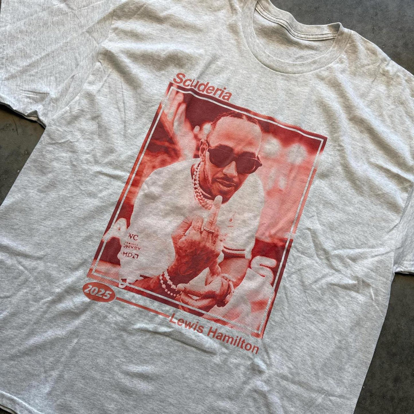 Lewis Hamilton Escuderia Middle Finger Formula 1 T-Shirt [COPY]