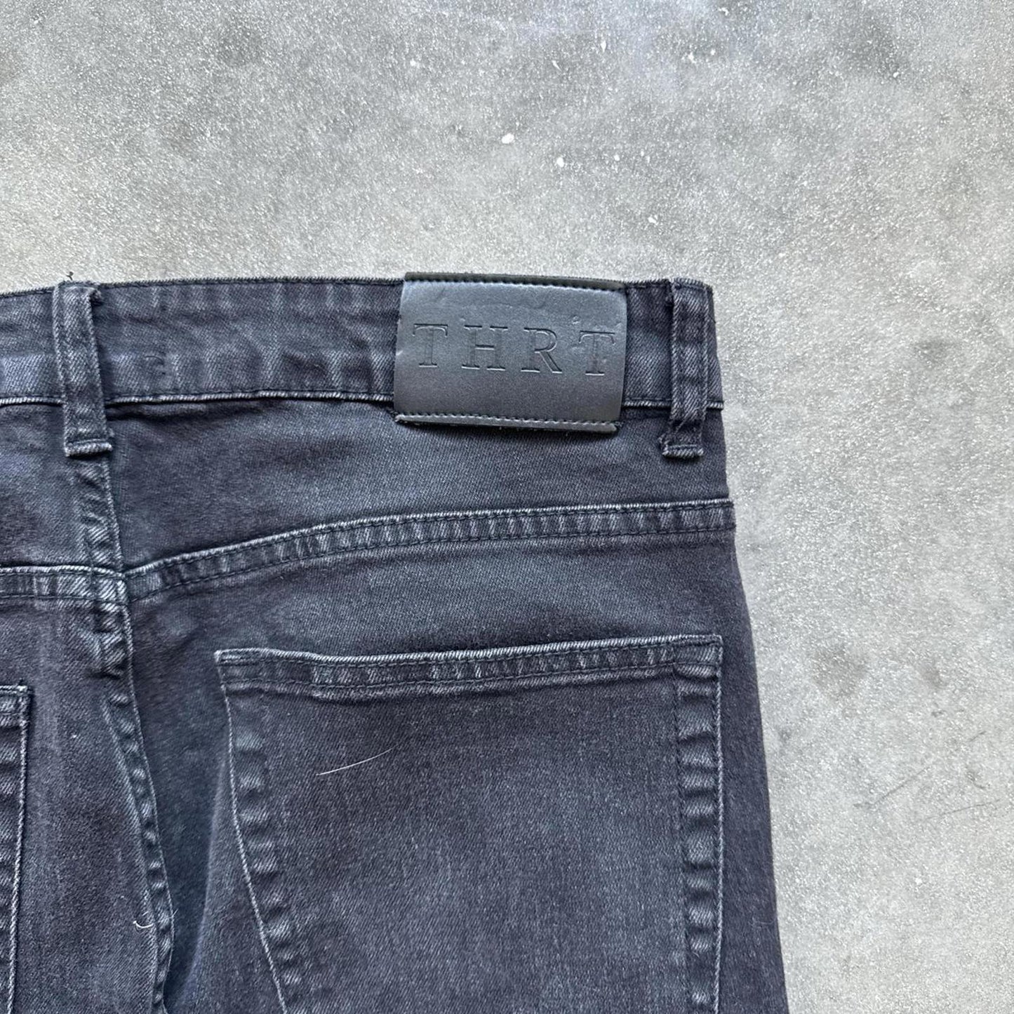 THRT Distressed Denim Screen Printed Graphics Skinny Jeans [COPY]