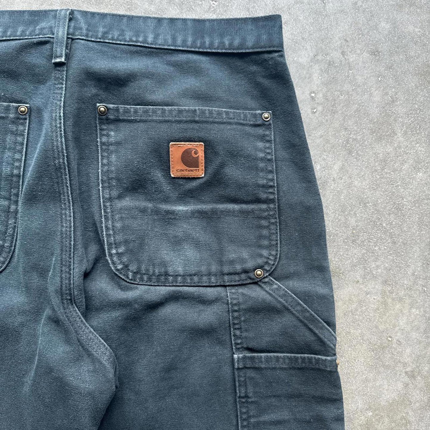 Black Carhartt Carpanter Double Knee Vintage Y2k Cargo Pants [COPY]