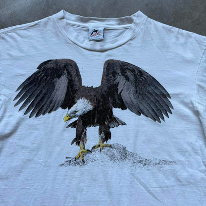 Harlequin Bald Eagle Americana Vintage 80's Faded T-shirt [COPY]