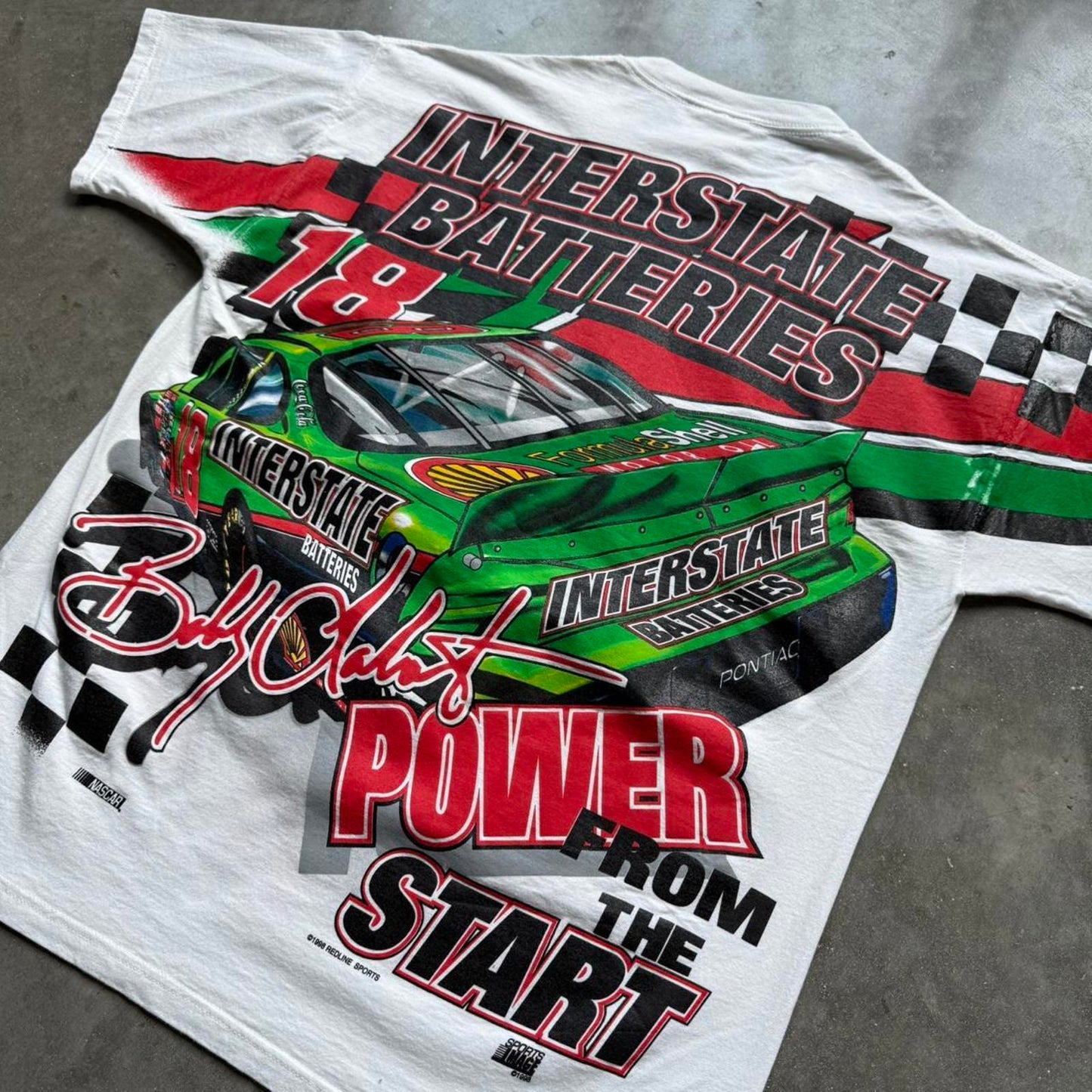 Licensed NASCAR Bobby Labonte 1998 AOP Vintage 90's T-shirt  [COPY]