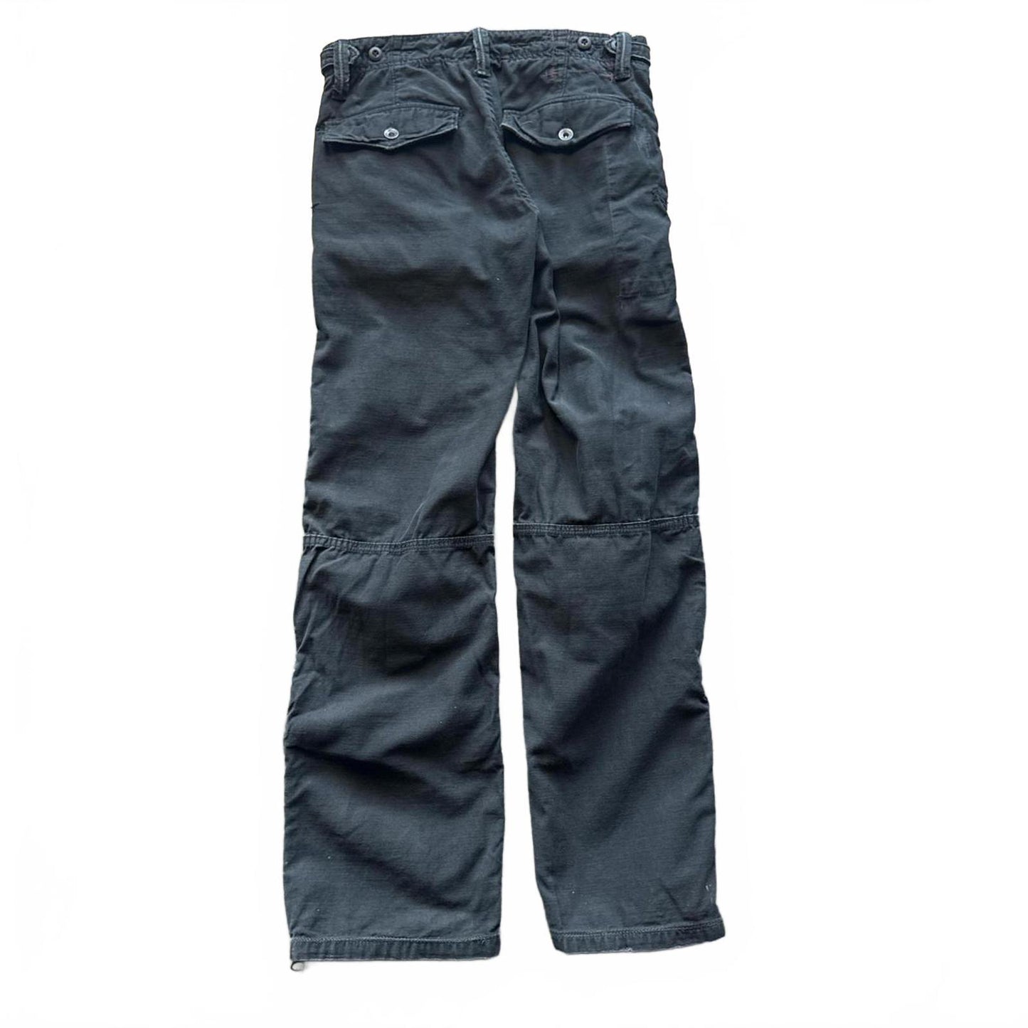 Black Vintage Cargo Pants With A Worn Look Cargo [COPY]