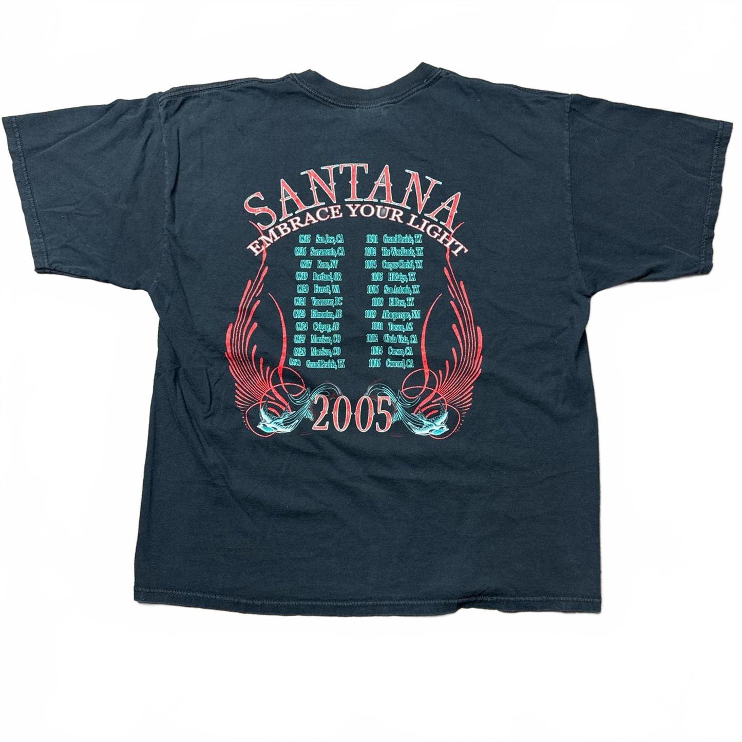 Carlos Santana Embrace Your Light 2005 Tour Y2k T-Shirt [COPY]