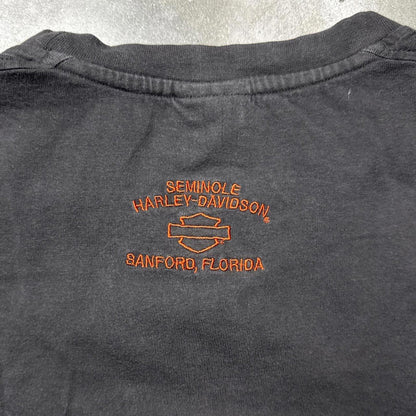 Harley Davidson Brown Distressed Florida Y2k T-Shirt [COPY]