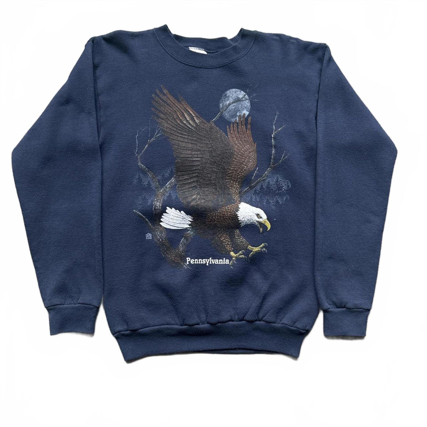 Tultex 1990 Nature Crewneck With Eagle Crewneck Sweatshirt [COPY]