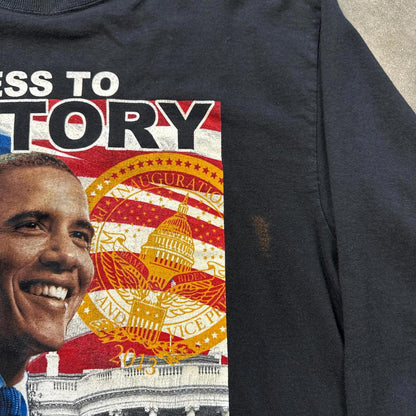 Obama 2013 "Witness To History" Black Long Sleeve T-Shirt  [COPY]