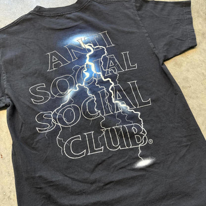 Anti Social Social Club Blue Lightning Bolt Thunder T-Shirt [COPY]