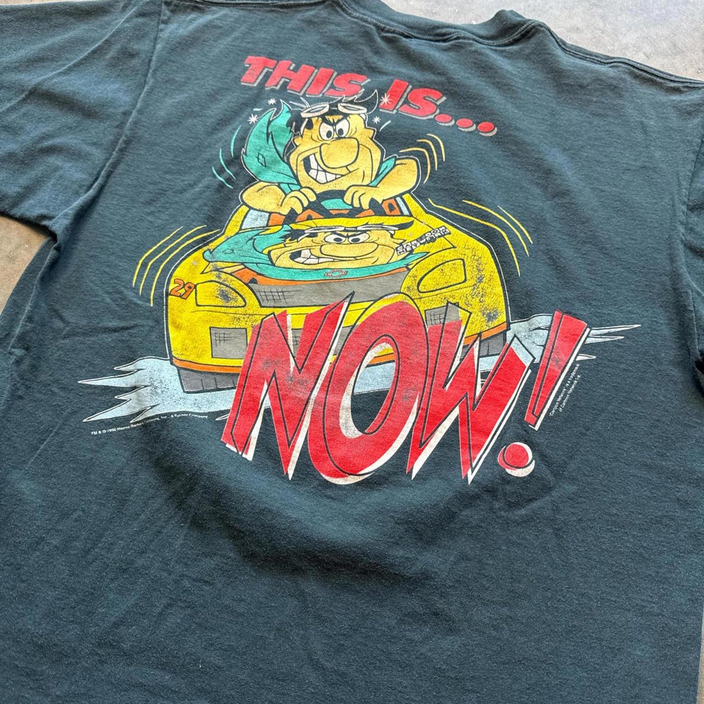 Faded Cartoon Network Wacky Races Flinstones 90's T-Shirt [COPY]