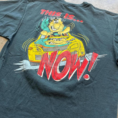 Faded Cartoon Network Wacky Races Flinstones 90's T-Shirt [COPY]