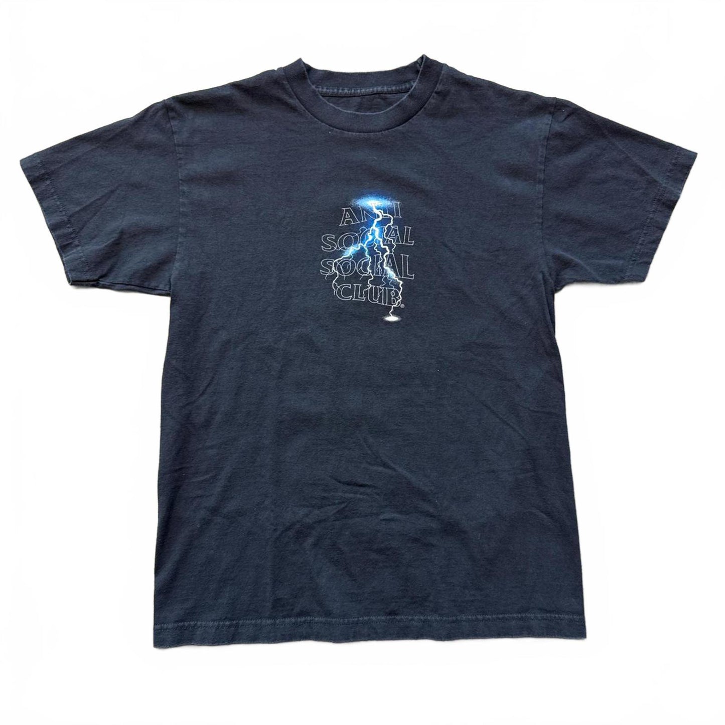 Anti Social Social Club Blue Lightning Bolt Thunder T-Shirt [COPY]