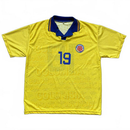 90s Umbro Colombia National Home #19 Soccer Futbol Jersey [COPY]