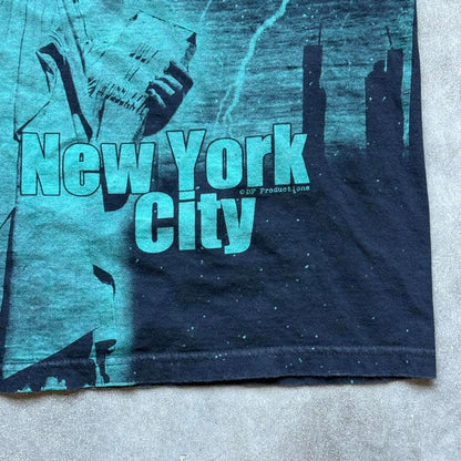 New York City Statue Of Liberty All-Over Print Faded T-shirt [COPY]