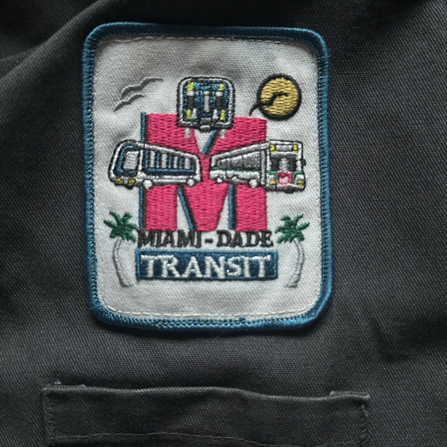 Miami Dade Transit Black Faded Vintage 90’s Bomber Jacket [COPY]