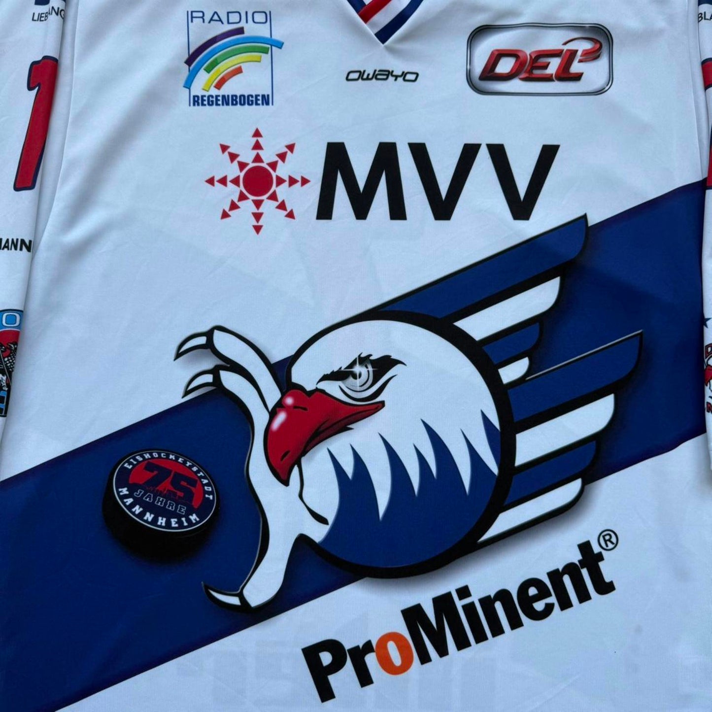 OWAYO 2012-2013 Alder Mannheim Away German #7 Hockey Jersey  [COPY]