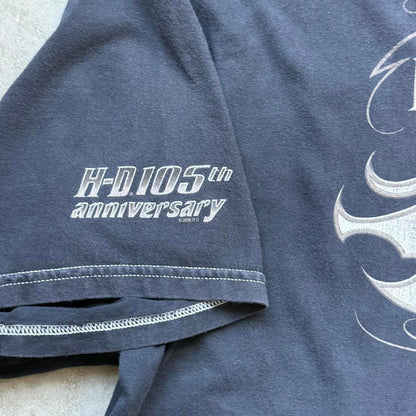 Harley-Davidson 2008 “105th anniversary skull” Y2K T-shirt [COPY]