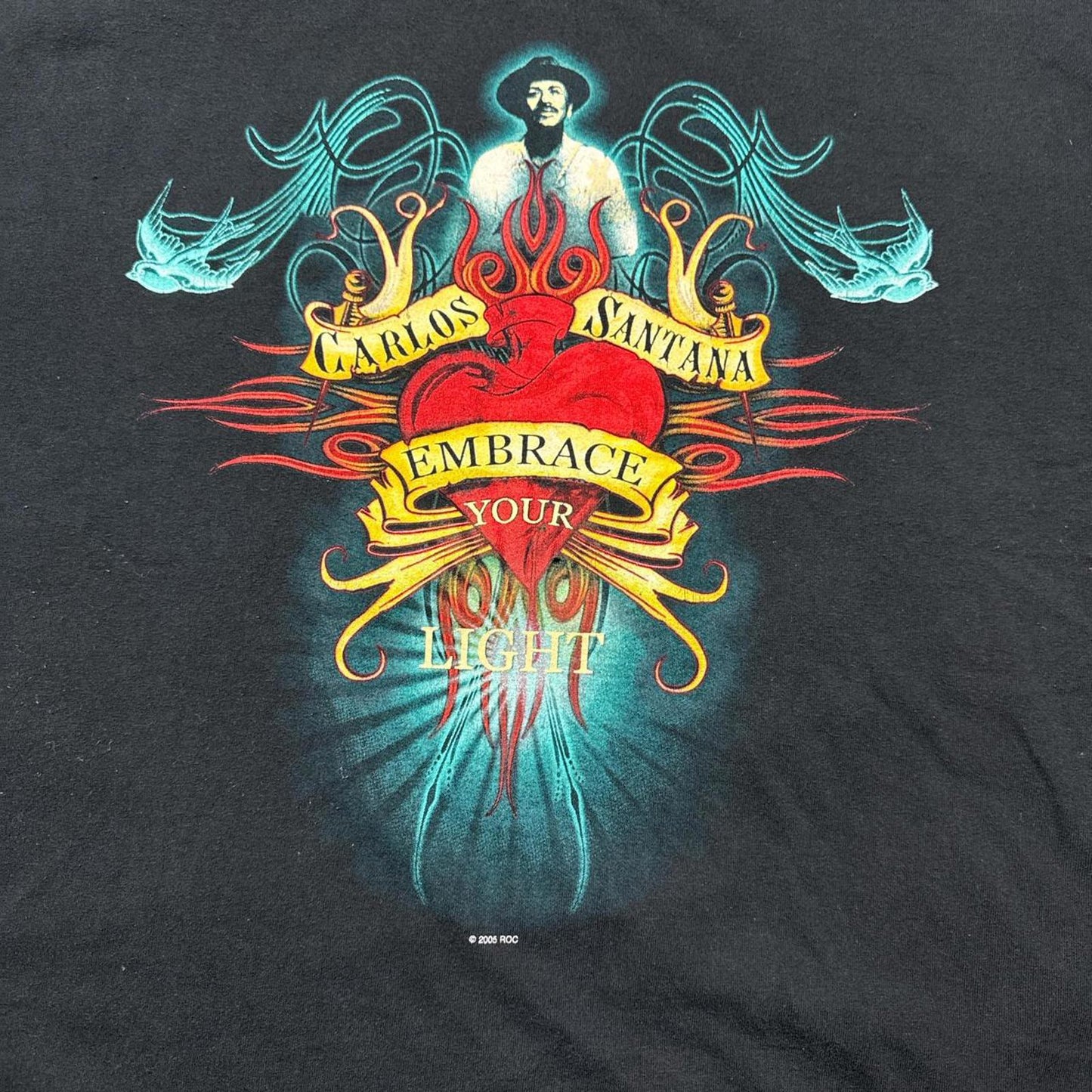Carlos Santana Embrace Your Light 2005 Tour Y2k T-Shirt [COPY]