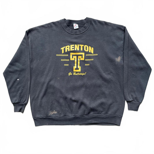 Trenton “Go Bulldogs” 80’s Jerzees Black Faded Crewneck  [COPY]