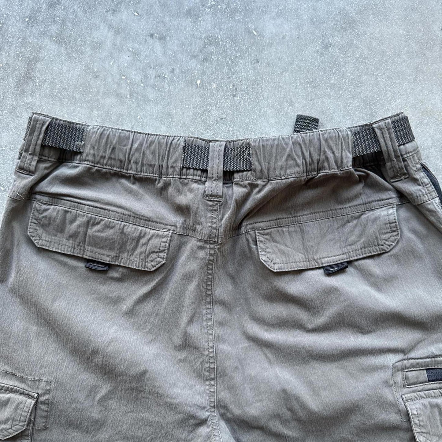 Grey And Black Cargo Tactical Pants Turn Into Shorts [COPY]