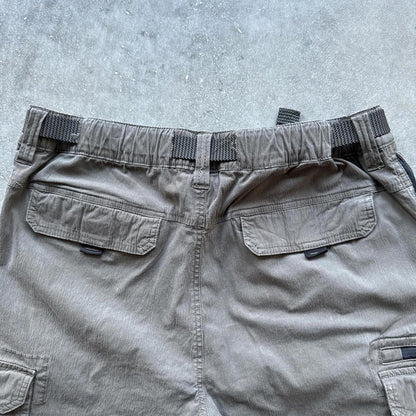 Grey And Black Cargo Tactical Pants Turn Into Shorts [COPY]