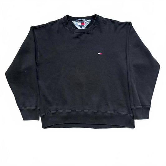 Tommy Hilfiger Black Faded Classic Crewneck Sweatshirt  [COPY]