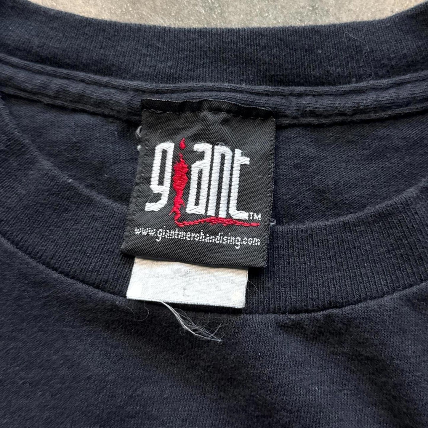 Disturbed Licensed Metal Band 2005 Giant Tag Navy & Red   [COPY]