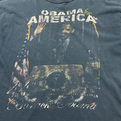 Obama Rap Style Faded 2008 Obama for President Y2k T-Shirt  [COPY]