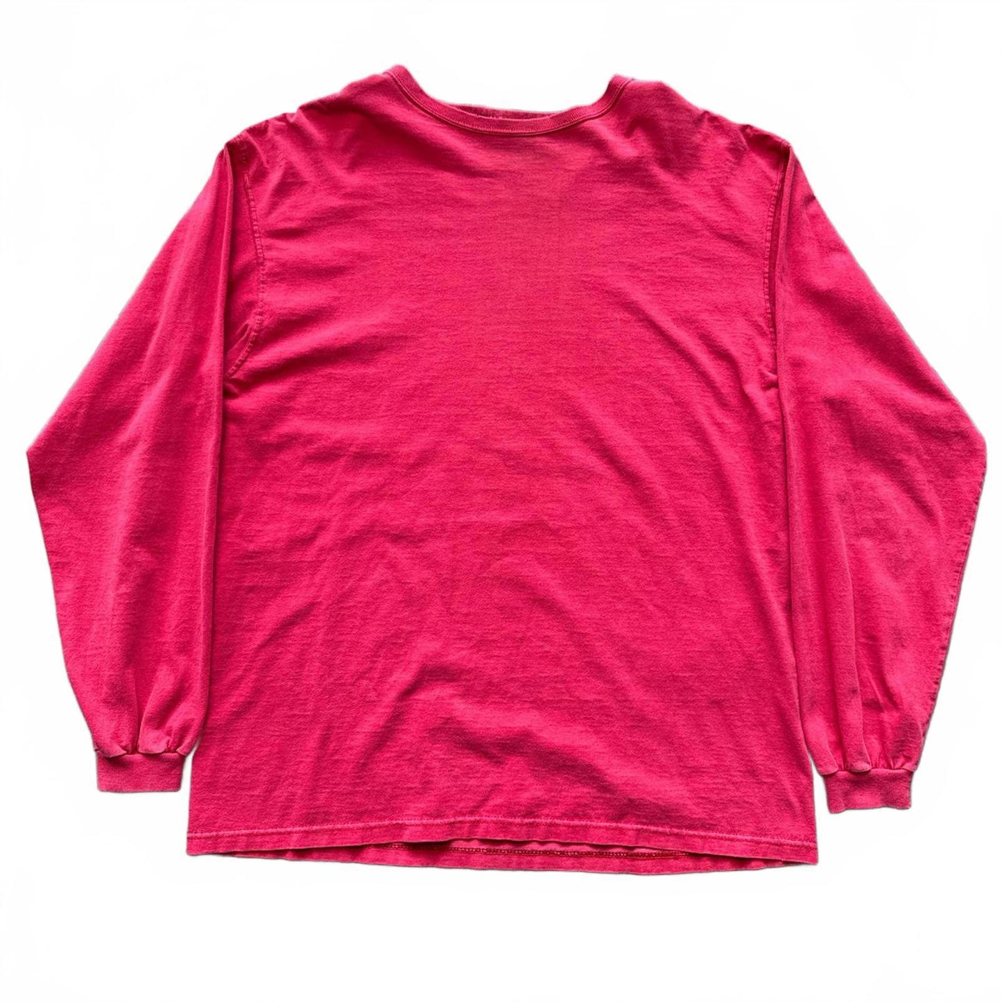 Red Vintage 90's Tee Jays Blank Long Sleeve T-Shirt [COPY]