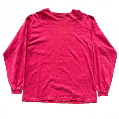 Red Vintage 90's Tee Jays Blank Long Sleeve T-Shirt [COPY]